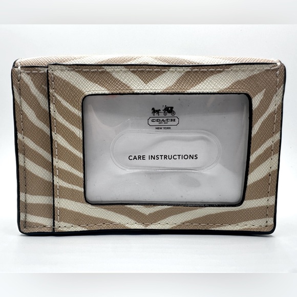 Coach Zebra Print Wallet white/khaki - Picture 11 of 11